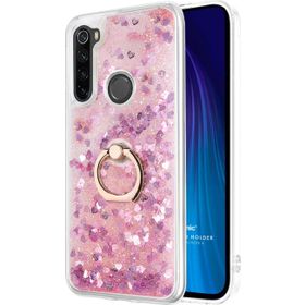 Microsonic Xiaomi Redmi Note 8 Glitter Liquid Holder Pembe Cep Telefonu Kılıfı