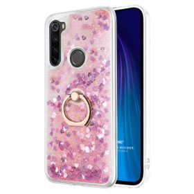 Microsonic Xiaomi Redmi Note 8 Glitter Liquid Holder Pembe Cep Telefonu Kılıfı