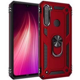 Microsonic Xiaomi Redmi Note 8 Kırmızı Military Ring Holder Kılıf
