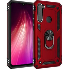 Microsonic Xiaomi Redmi Note 8 Kırmızı Military Ring Holder Kılıf