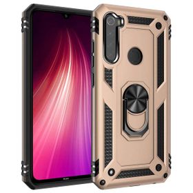 Microsonic Xiaomi Redmi Note 8 Military Ring Holder Gold Cep Telefonu Kılıfı