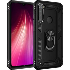 Microsonic Xiaomi Redmi Note 8 Military Ring Holder Siyah Cep Telefonu Kılıfı