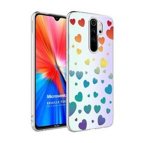 Microsonic Xiaomi Redmi Note 8 Pro Braille Feel Desenli Heart Cep Telefonu Kılıfı
