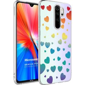 Microsonic Xiaomi Redmi Note 8 Pro Braille Feel Desenli Heart Cep Telefonu Kılıfı
