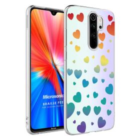 Microsonic Xiaomi Redmi Note 8 Pro Braille Feel Desenli Heart Cep Telefonu Kılıfı