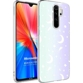 Microsonic Xiaomi Redmi Note 8 Pro Braille Feel Desenli Moon Cep Telefonu Kılıfı