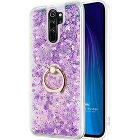 Microsonic Xiaomi Redmi Note 8 Pro Glitter Liquid Holder Mor Cep Telefonu Kılıfı