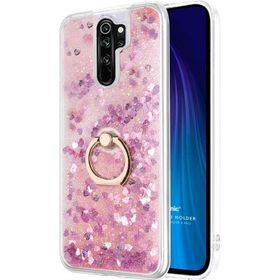 Microsonic Xiaomi Redmi Note 8 Pro Glitter Liquid Holder Pembe Cep Telefonu Kılıfı