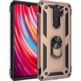 Microsonic Xiaomi Redmi Note 8 Pro Military Ring Holder Gold Cep Telefonu Kılıf