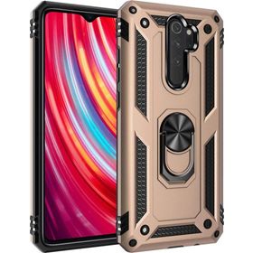Microsonic Xiaomi Redmi Note 8 Pro Military Ring Holder Gold Cep Telefonu Kılıf
