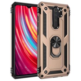 Microsonic Xiaomi Redmi Note 8 Pro Military Ring Holder Gold Cep Telefonu Kılıf