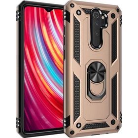 Microsonic Xiaomi Redmi Note 8 Pro Military Ring Holder Gold Cep Telefonu Kılıf