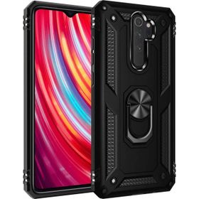 Microsonic Xiaomi Redmi Note 8 Pro Military Ring Holder Siyah Cep Telefonu Kılıf