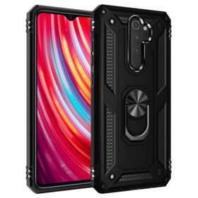 Microsonic Xiaomi Redmi Note 8 Pro Military Ring Holder Siyah Cep Telefonu Kılıf
