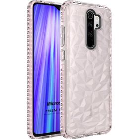 Microsonic Xiaomi Redmi Note 8 Pro Prism Hybrid Pembe Cep Telefonu Kılıfı