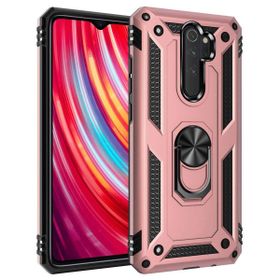 Microsonic Xiaomi Redmi Note 8 Pro Rose Gold Military Ring Holder Kılıf