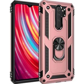 Microsonic Xiaomi Redmi Note 8 Pro Rose Gold Military Ring Holder Kılıf