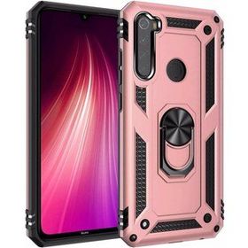 Microsonic Xiaomi Redmi Note 8 Rose Gold Military Ring Holder Kılıf