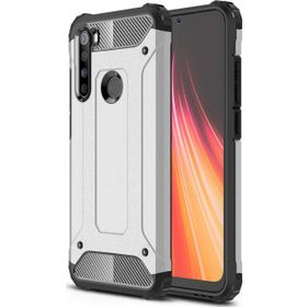 Microsonic Xiaomi Redmi Note 8 Rugged Armor Gümüş Cep Telefonu Kılıfı