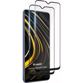 Microsonic Xiaomi Redmi Note 9 4G Crystal Seramik Nano 2 Adet Siyah Ekran Koruyucu