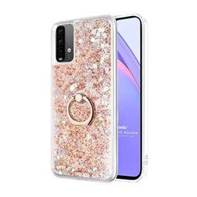 Microsonic Xiaomi Redmi Note 9 4G Glitter Liquid Holder Gold Cep Telefonu Kılıfı