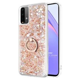 Microsonic Xiaomi Redmi Note 9 4G Glitter Liquid Holder Gold Cep Telefonu Kılıfı