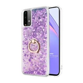 Microsonic Xiaomi Redmi Note 9 4G Glitter Liquid Holder Mor Cep Telefonu Kılıfı