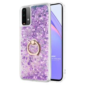 Microsonic Xiaomi Redmi Note 9 4G Glitter Liquid Holder Mor Cep Telefonu Kılıfı