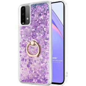 Microsonic Xiaomi Redmi Note 9 4G Glitter Liquid Holder Mor Cep Telefonu Kılıfı