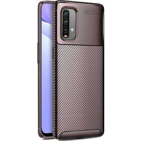 Microsonic Xiaomi Redmi Note 9 4G Legion Series Kahverengi Cep Telefonu Kılıfı