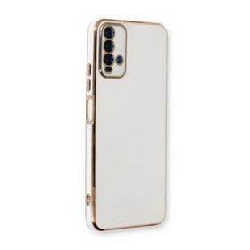 Microsonic Xiaomi Redmi Note 9 4G Olive Plated Beyaz Cep Telefonu Kılıfı