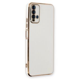 Microsonic Xiaomi Redmi Note 9 4G Olive Plated Beyaz Cep Telefonu Kılıfı