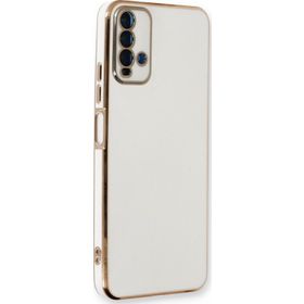 Microsonic Xiaomi Redmi Note 9 4G Olive Plated Beyaz Cep Telefonu Kılıfı