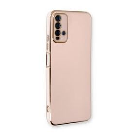 Microsonic Xiaomi Redmi Note 9 4G Olive Plated Pembe Cep Telefonu Kılıfı