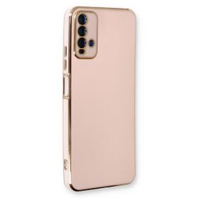 Microsonic Xiaomi Redmi Note 9 4G Olive Plated Pembe Cep Telefonu Kılıfı