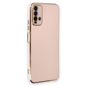 Microsonic Xiaomi Redmi Note 9 4G Olive Plated Pembe Cep Telefonu Kılıfı