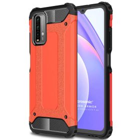 Microsonic Xiaomi Redmi Note 9 4G Rugged Armor Kırmızı Cep Telefonu Kılıfı