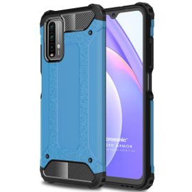 Microsonic Xiaomi Redmi Note 9 4G Rugged Armor Mavi Cep Telefonu Kılıfı