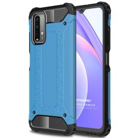 Microsonic Xiaomi Redmi Note 9 4G Rugged Armor Mavi Cep Telefonu Kılıfı