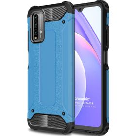 Microsonic Xiaomi Redmi Note 9 4G Rugged Armor Mavi Cep Telefonu Kılıfı