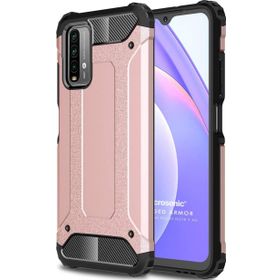 Microsonic Xiaomi Redmi Note 9 4G Rugged Armor Rose Gold Cep Telefonu Kılıfı