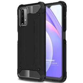 Microsonic Xiaomi Redmi Note 9 4G Rugged Armor Siyah Cep Telefonu Kılıfı