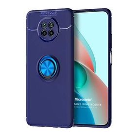 Microsonic Xiaomi Redmi Note 9 5G Kickstand Ring Holder Lacivert Cep Telefonu Kılıfı