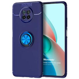 Microsonic Xiaomi Redmi Note 9 5G Kickstand Ring Holder Lacivert Cep Telefonu Kılıfı
