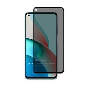 Microsonic Xiaomi Redmi Note 9 5G Privacy 5D Gizlilik Filtreli Siyah Cam Ekran Koruyucu
