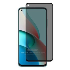Microsonic Xiaomi Redmi Note 9 5G Privacy 5D Gizlilik Filtreli Siyah Cam Ekran Koruyucu