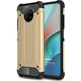 Microsonic Xiaomi Redmi Note 9 5G Rugged Armor Gold Cep Telefonu Kılıfı