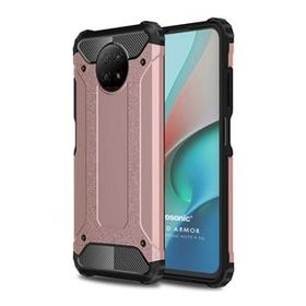 Microsonic Xiaomi Redmi Note 9 5G Rugged Armor Rose Gold Cep Telefonu Kılıfı