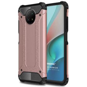 Microsonic Xiaomi Redmi Note 9 5G Rugged Armor Rose Gold Cep Telefonu Kılıfı