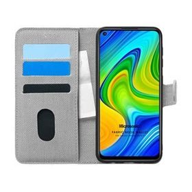 Microsonic Xiaomi Redmi Note 9 Fabric Book Wallet Gri Cep Telefonu Kılıfı